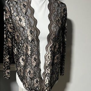 Chic Black Lace Cardigan
